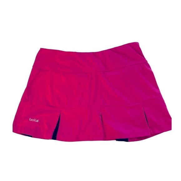 Bolle Pleated Skirt Skort Tennis Golf Pickleball Pink & Black Women’s Size Large - Picture 2 of 8